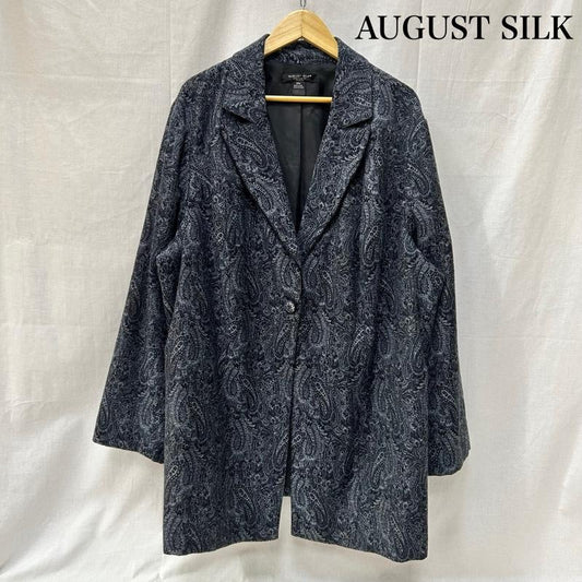 ＵＳＥＤ古着 USED/古着 ジャケット、上着 ジャケット、ブレザー AUGUST SILK テーラードジャケット ペイズリー柄 ボタンビーズ 24W - ペイズリー レディース USED 古着 中古 50153721