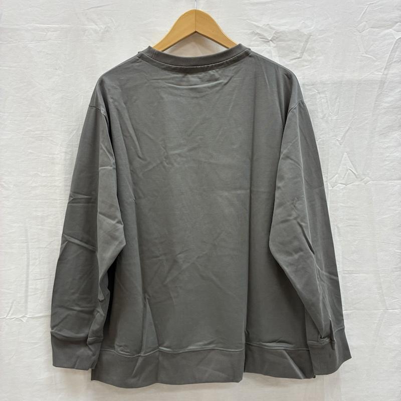 ナンバーナイン NUMBER (N)INE Tシャツ 長袖 22AW ハイツイスト コットン サイドポケット ロングスリーブ クルーネック Tシャツ F22NC002 2 灰 / グレー / gray メンズ USED 古着 中古 50153733