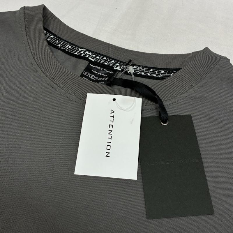 ナンバーナイン NUMBER (N)INE Tシャツ 長袖 22AW ハイツイスト コットン サイドポケット ロングスリーブ クルーネック Tシャツ F22NC002 2 灰 / グレー / gray メンズ USED 古着 中古 50153733