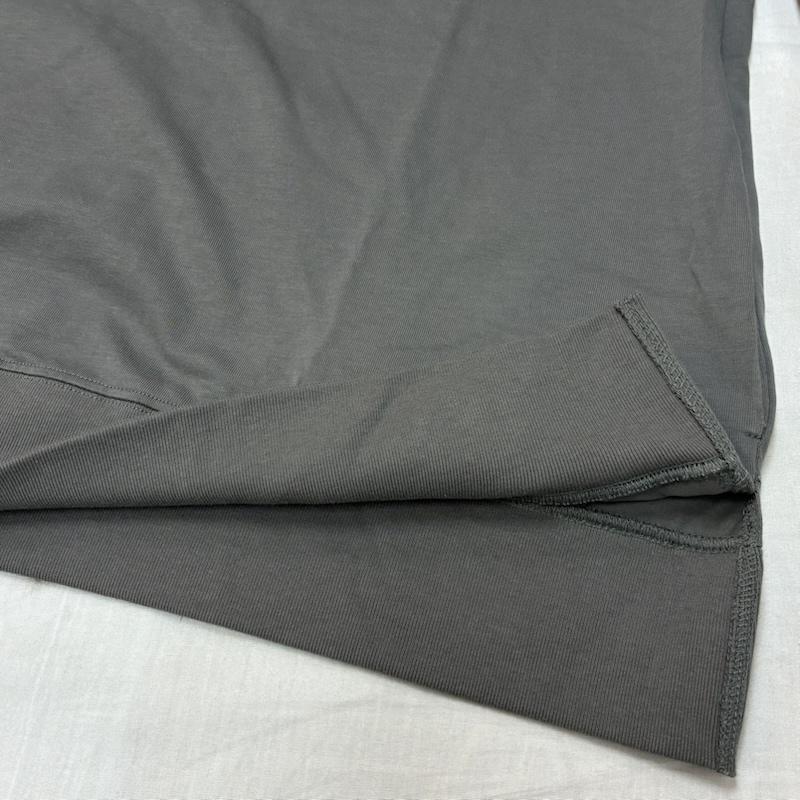 ナンバーナイン NUMBER (N)INE Tシャツ 長袖 22AW ハイツイスト コットン サイドポケット ロングスリーブ クルーネック Tシャツ F22NC002 2 灰 / グレー / gray メンズ USED 古着 中古 50153733