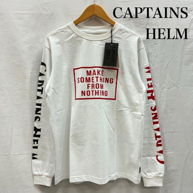 キャプテンズヘルム Captains Helm Tシャツ 長袖 22ss NEW YEAR LOGO L/S TEE ニューイヤー ロゴ ロングスリーブ Tシャツ CH22-SS-T01 M ロゴ、文字 X プリント 白 / ホワイト / white メンズ USED 古着 中古 50153735