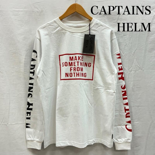 キャプテンズヘルム Captains Helm Tシャツ 長袖 22ss NEW YEAR LOGO L/S TEE ニューイヤー ロゴ ロングスリーブ Tシャツ CH22-SS-T01 M ロゴ、文字 X プリント 白 / ホワイト / white メンズ USED 古着 中古 50153735