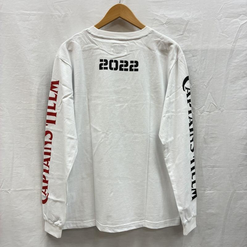 キャプテンズヘルム Captains Helm Tシャツ 長袖 22ss NEW YEAR LOGO L/S TEE ニューイヤー ロゴ ロングスリーブ Tシャツ CH22-SS-T01 M ロゴ、文字 X プリント 白 / ホワイト / white メンズ USED 古着 中古 50153735