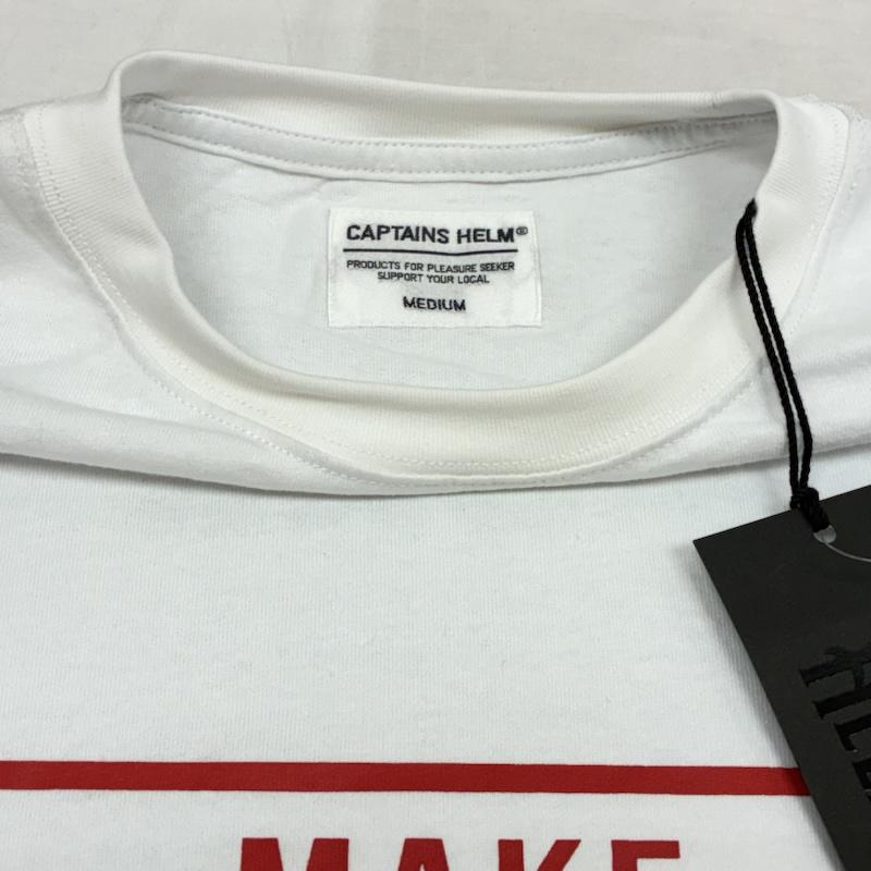 キャプテンズヘルム Captains Helm Tシャツ 長袖 22ss NEW YEAR LOGO L/S TEE ニューイヤー ロゴ ロングスリーブ Tシャツ CH22-SS-T01 M ロゴ、文字 X プリント 白 / ホワイト / white メンズ USED 古着 中古 50153735