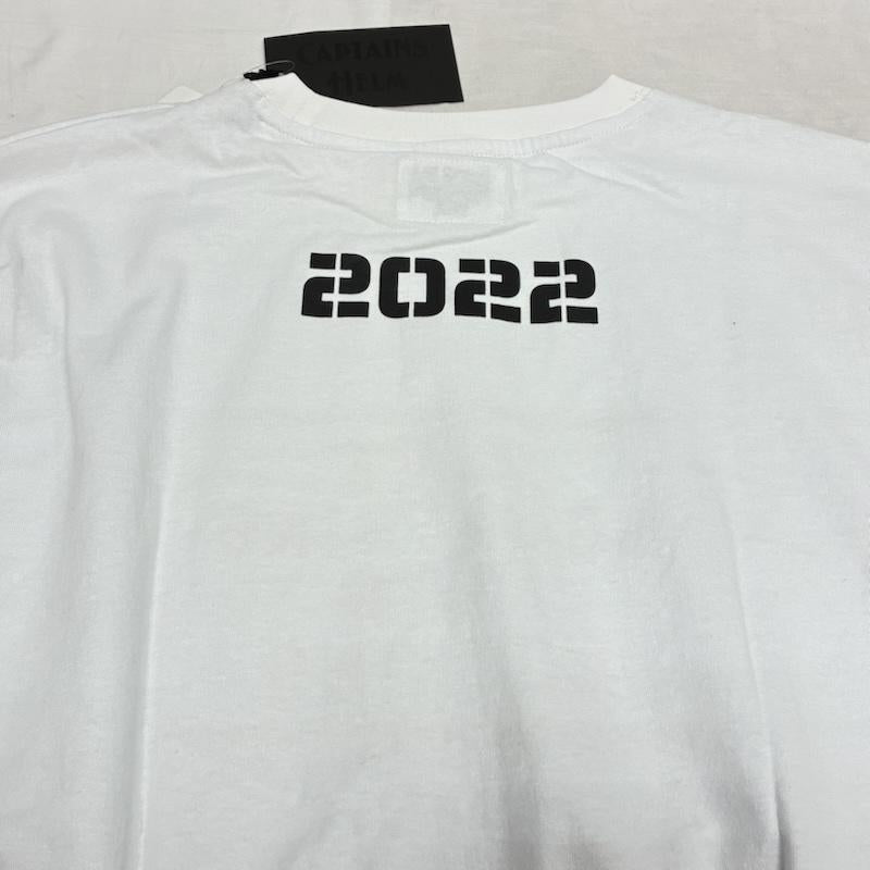キャプテンズヘルム Captains Helm Tシャツ 長袖 22ss NEW YEAR LOGO L/S TEE ニューイヤー ロゴ ロングスリーブ Tシャツ CH22-SS-T01 M ロゴ、文字 X プリント 白 / ホワイト / white メンズ USED 古着 中古 50153735