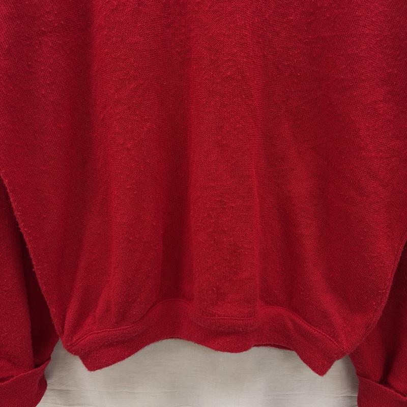 ラコステ LACOSTE ニット、セーター 長袖 IZOD 70年代 ビンテージ Vネック 長袖 ニット セーター 70s VINTAGE XL 赤 / レッド / red メンズ USED 古着 中古 50153762