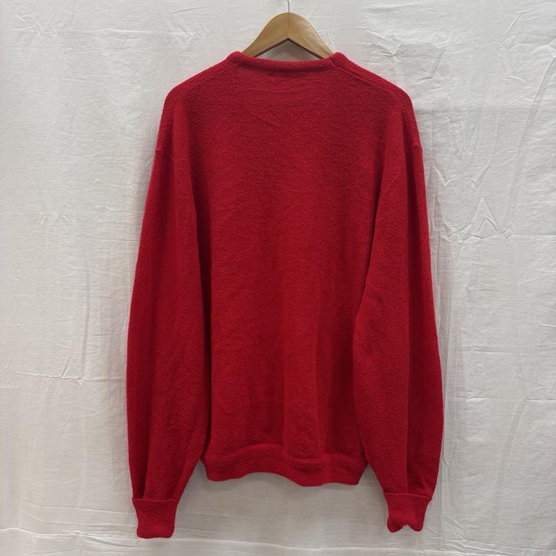 ラコステ LACOSTE ニット、セーター 長袖 IZOD 70年代 ビンテージ Vネック 長袖 ニット セーター 70s VINTAGE XL 赤 / レッド / red メンズ USED 古着 中古 50153762