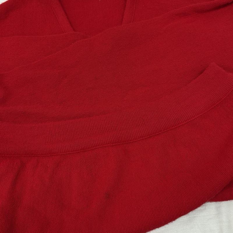 ラコステ LACOSTE ニット、セーター 長袖 IZOD 70年代 ビンテージ Vネック 長袖 ニット セーター 70s VINTAGE XL 赤 / レッド / red メンズ USED 古着 中古 50153762