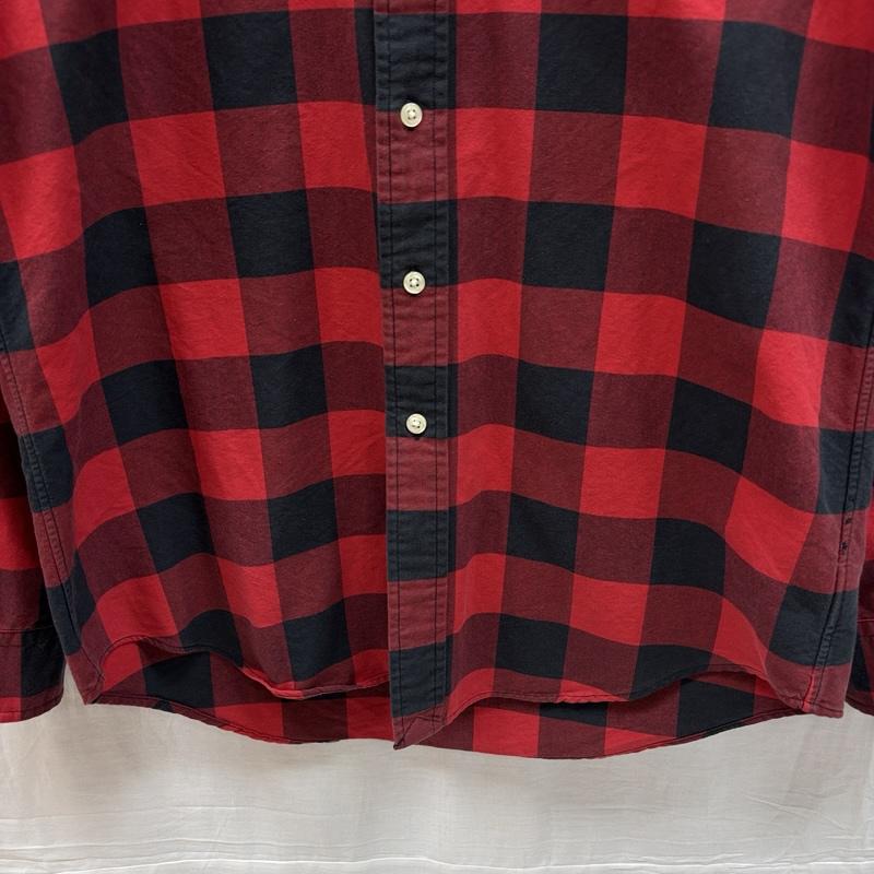 ラルフローレン RALPHLAUREN シャツ、ブラウス 長袖 バッファローチェック 長袖 ボタンダウン シャツ S 黒 / ブラック / black X 赤 / レッド / red メンズ USED 古着 中古 50153763