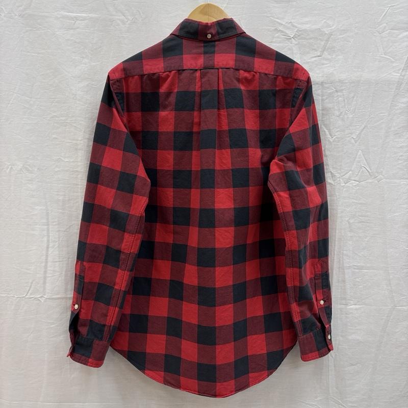 ラルフローレン RALPHLAUREN シャツ、ブラウス 長袖 バッファローチェック 長袖 ボタンダウン シャツ S 黒 / ブラック / black X 赤 / レッド / red メンズ USED 古着 中古 50153763