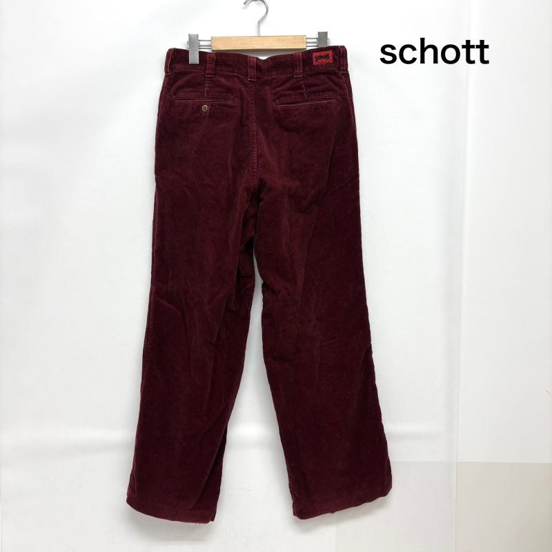 ショット schott パンツ ワークパンツ、ペインターパンツ コーディロイパンツ ボルドー ワイン 358 29インチ メンズ USED 古着 中古 50153780