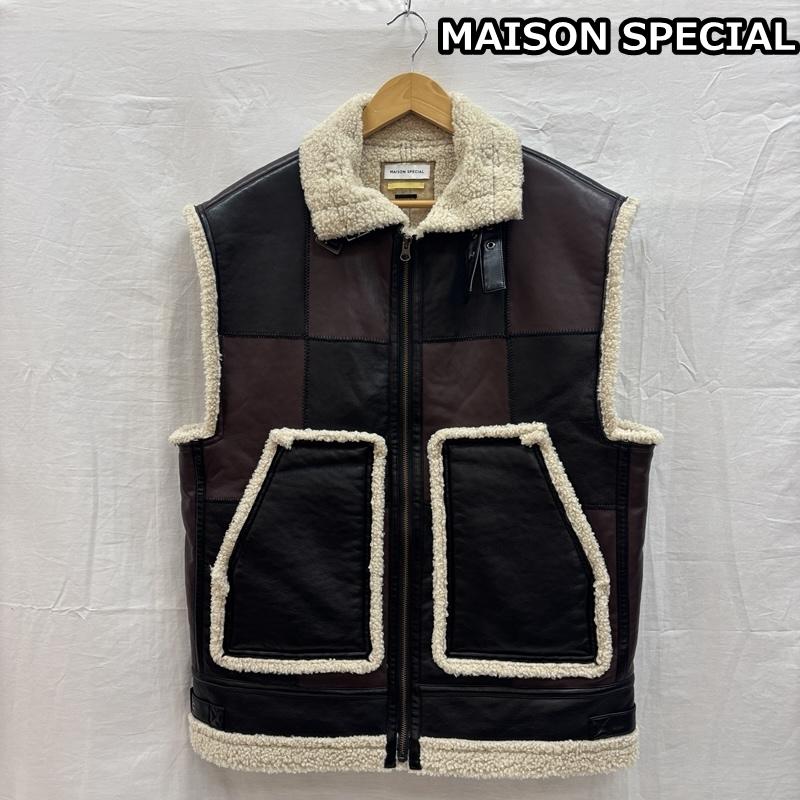 メゾンスペシャル MAISON SPECIAL ジャケット、上着 ジャンパー、ブルゾン フェイクレザー ノースリーブ ボンバー ジャケット オーバーサイズ 21202115403 FREE レディース USED 古着 中古 50153782