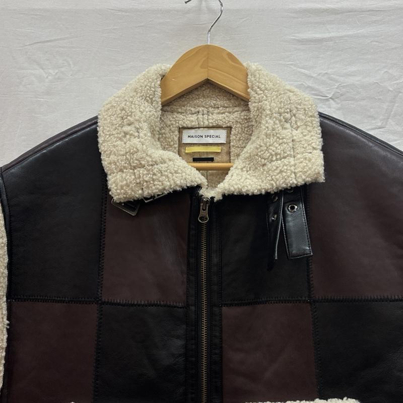 メゾンスペシャル MAISON SPECIAL ジャケット、上着 ジャンパー、ブルゾン フェイクレザー ノースリーブ ボンバー ジャケット オーバーサイズ 21202115403 FREE レディース USED 古着 中古 50153782