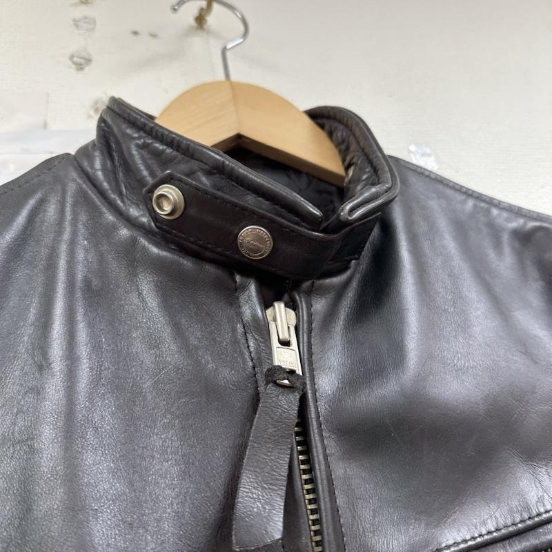 インディアン INDIAN ジャケット、上着 ライダース ステアハイド レザー シングル ライダース ジャケット 38 黒 / ブラック / black メンズ USED 古着 中古 50153793