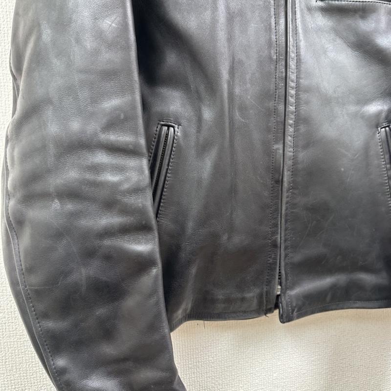 インディアン INDIAN ジャケット、上着 ライダース ステアハイド レザー シングル ライダース ジャケット 38 黒 / ブラック / black メンズ USED 古着 中古 50153793