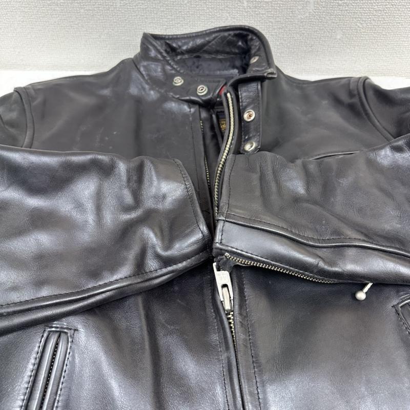 インディアン INDIAN ジャケット、上着 ライダース ステアハイド レザー シングル ライダース ジャケット 38 黒 / ブラック / black メンズ USED 古着 中古 50153793