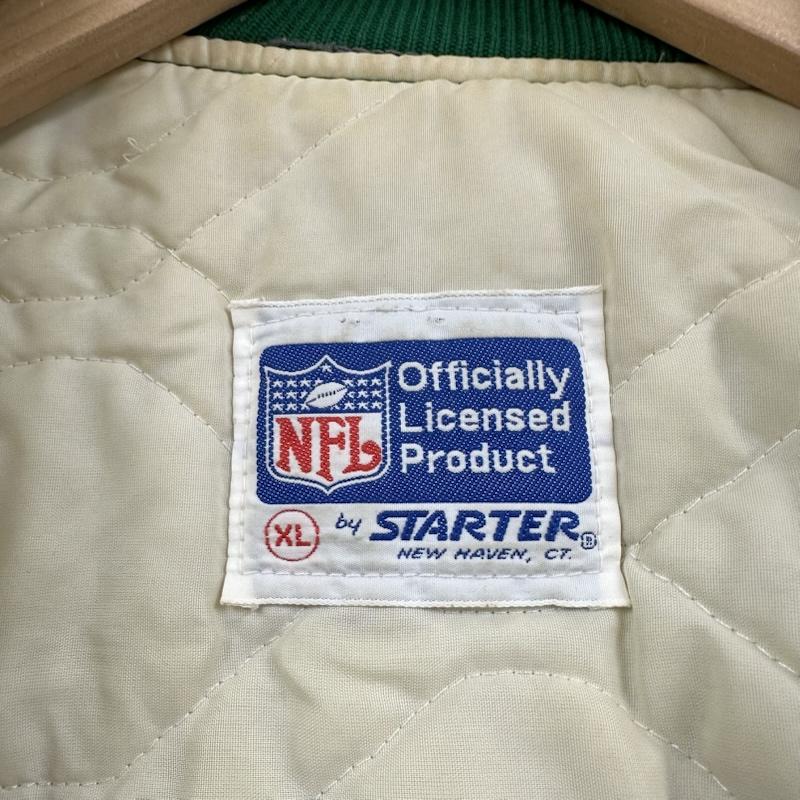 スターター STARTER ジャケット、上着 ジャンパー、ブルゾン 90s NFL JETS ナイロン スタジャン XL 緑 / グリーン / green メンズ USED 古着 中古 50153801