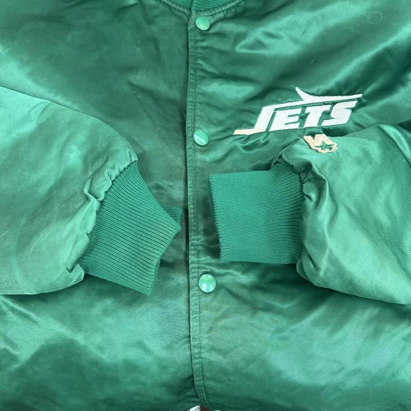 スターター STARTER ジャケット、上着 ジャンパー、ブルゾン 90s NFL JETS ナイロン スタジャン XL 緑 / グリーン / green メンズ USED 古着 中古 50153801