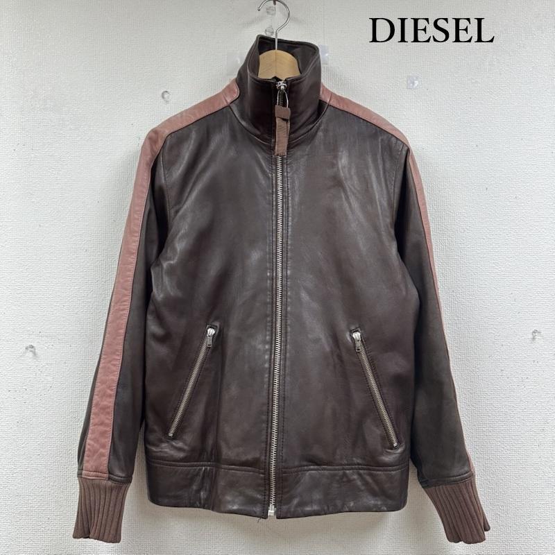 ディーゼル DIESEL ジャケット、上着 レザージャケット 00s スリーライン レザー トラック ジャケット S 茶 / ブラウン / brown メンズ USED 古着 中古 50153805