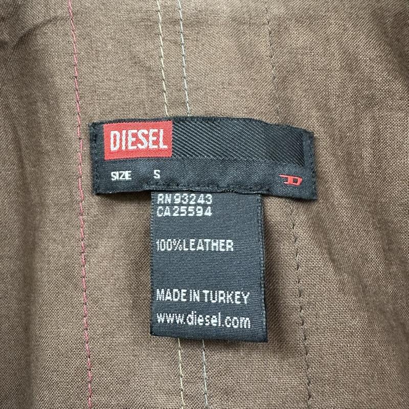 ディーゼル DIESEL ジャケット、上着 レザージャケット 00s スリーライン レザー トラック ジャケット S 茶 / ブラウン / brown メンズ USED 古着 中古 50153805