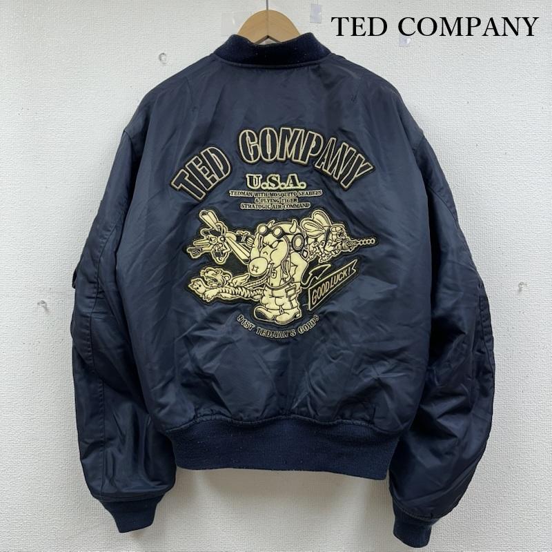 テッドマン TEDMAN ジャケット、上着 フライトジャケット TED COMPANY MA-1 フライト ジャケット ワッペン 42 紺 / ネイビー / navy メンズ USED 古着 中古 50153807
