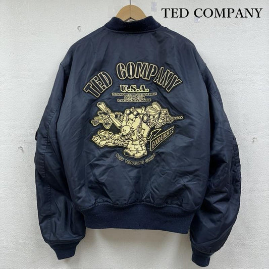 テッドマン TEDMAN ジャケット、上着 フライトジャケット TED COMPANY MA-1 フライト ジャケット ワッペン 42 紺 / ネイビー / navy メンズ USED 古着 中古 50153807