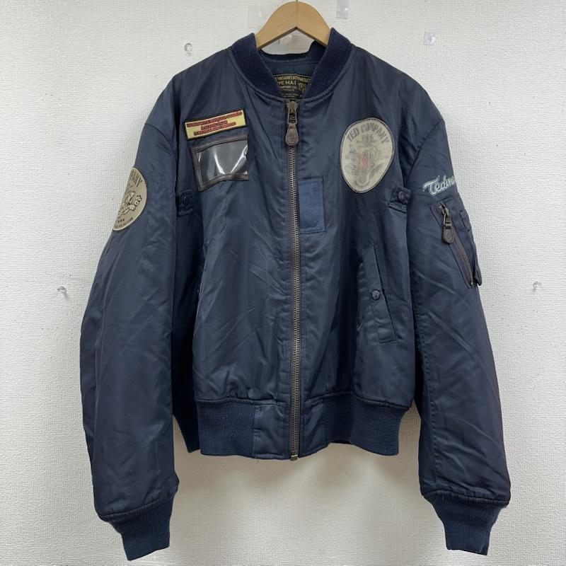 テッドマン TEDMAN ジャケット、上着 フライトジャケット TED COMPANY MA-1 フライト ジャケット ワッペン 42 紺 / ネイビー / navy メンズ USED 古着 中古 50153807
