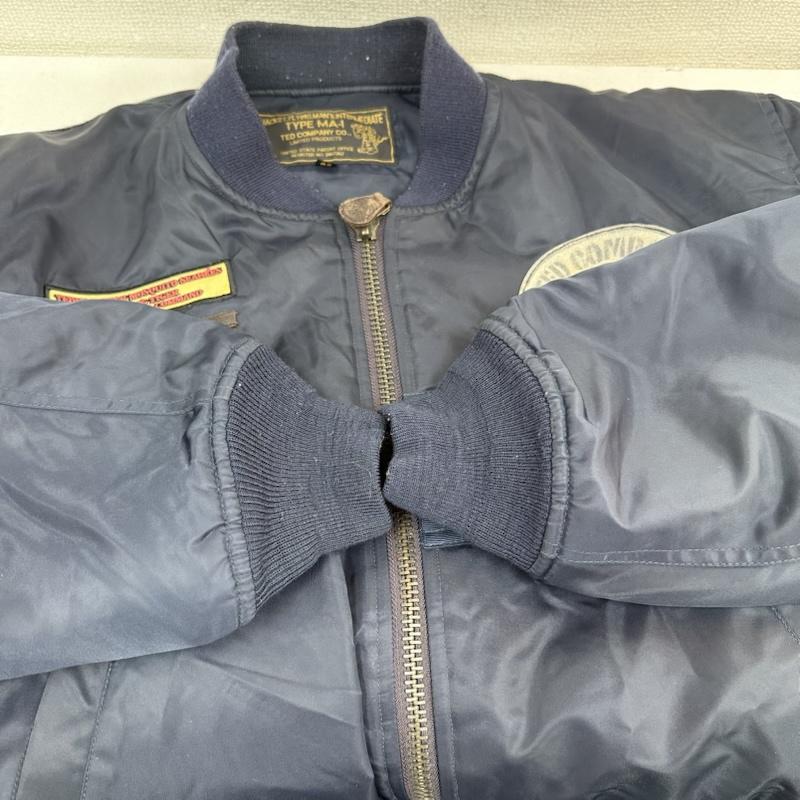 テッドマン TEDMAN ジャケット、上着 フライトジャケット TED COMPANY MA-1 フライト ジャケット ワッペン 42 紺 / ネイビー / navy メンズ USED 古着 中古 50153807