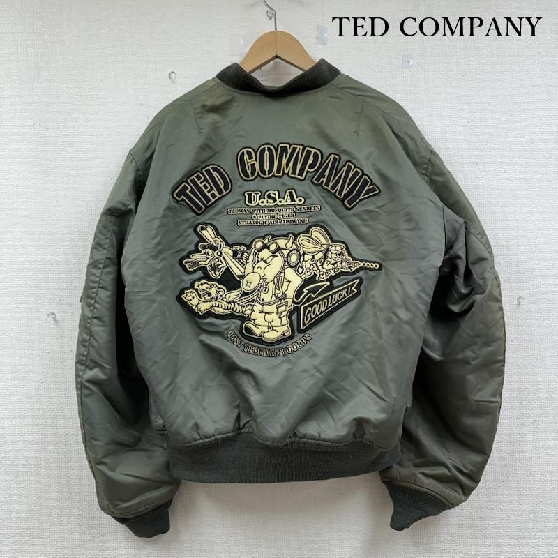 テッドマン TEDMAN ジャケット、上着 フライトジャケット TED COMPANY MA-1 フライト ジャケット ワッペン 42 カーキオリーブ / カーキオリーブ / メンズ USED 古着 中古 50153808