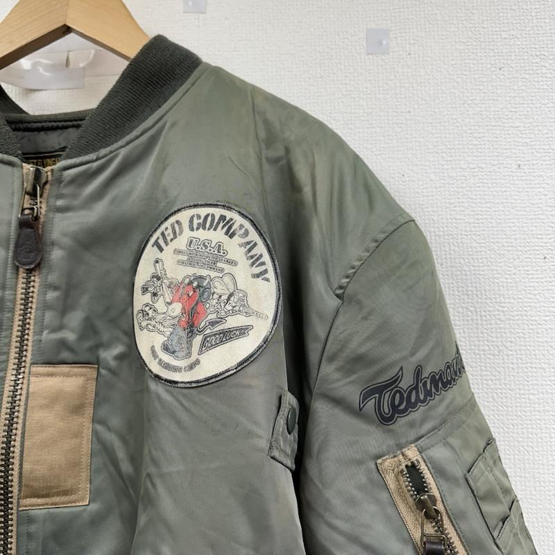 テッドマン TEDMAN ジャケット、上着 フライトジャケット TED COMPANY MA-1 フライト ジャケット ワッペン 42 カーキオリーブ / カーキオリーブ / メンズ USED 古着 中古 50153808