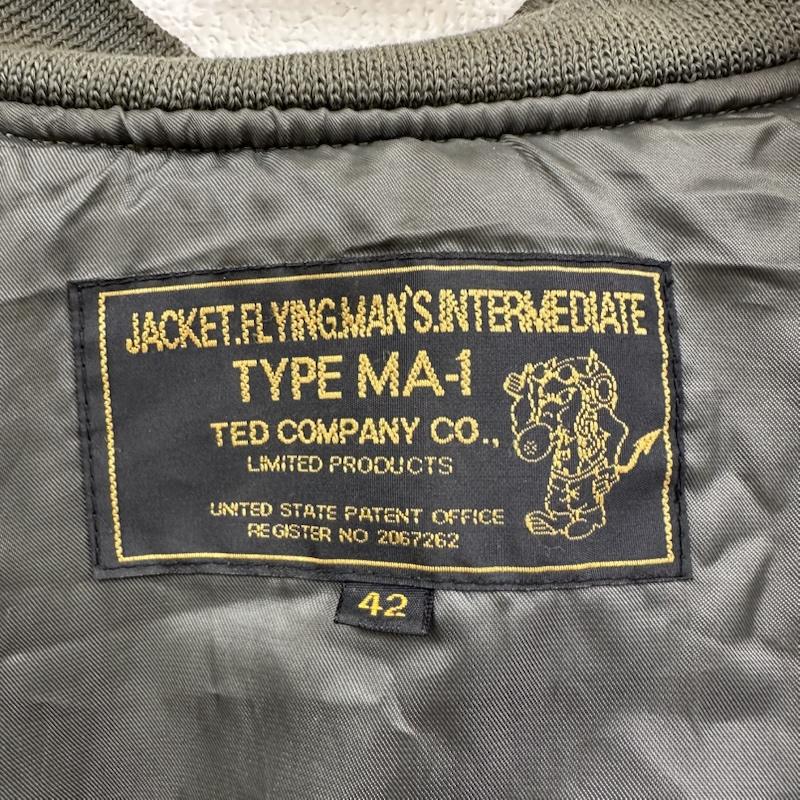 テッドマン TEDMAN ジャケット、上着 フライトジャケット TED COMPANY MA-1 フライト ジャケット ワッペン 42 カーキオリーブ / カーキオリーブ / メンズ USED 古着 中古 50153808