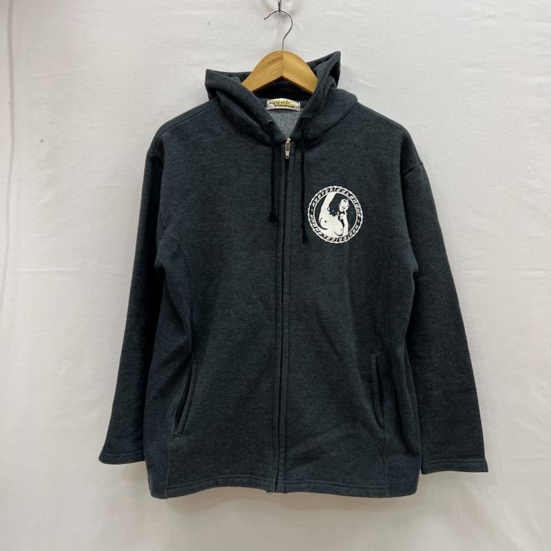 ヒステリックグラマー HYSTERIC GLAMOUR パーカー 長袖 90s 初期 ガールプリント フルジップ スウェット パーカー y2k - 灰 / グレー / gray レディース USED 古着 中古 50153823