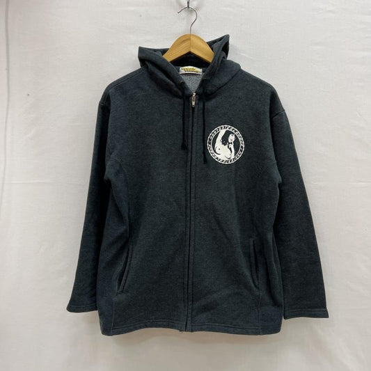 ヒステリックグラマー HYSTERIC GLAMOUR パーカー 長袖 90s 初期 ガールプリント フルジップ スウェット パーカー y2k - 灰 / グレー / gray レディース USED 古着 中古 50153823