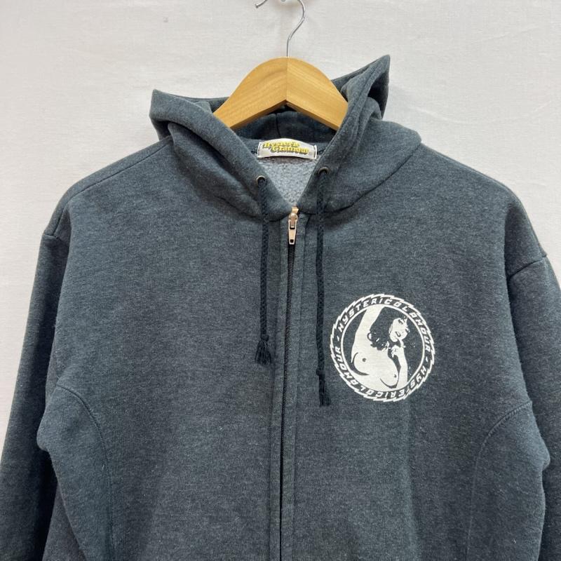 ヒステリックグラマー HYSTERIC GLAMOUR パーカー 長袖 90s 初期 ガールプリント フルジップ スウェット パーカー y2k - 灰 / グレー / gray レディース USED 古着 中古 50153823