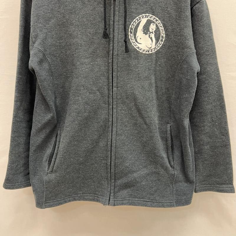 ヒステリックグラマー HYSTERIC GLAMOUR パーカー 長袖 90s 初期 ガールプリント フルジップ スウェット パーカー y2k - 灰 / グレー / gray レディース USED 古着 中古 50153823