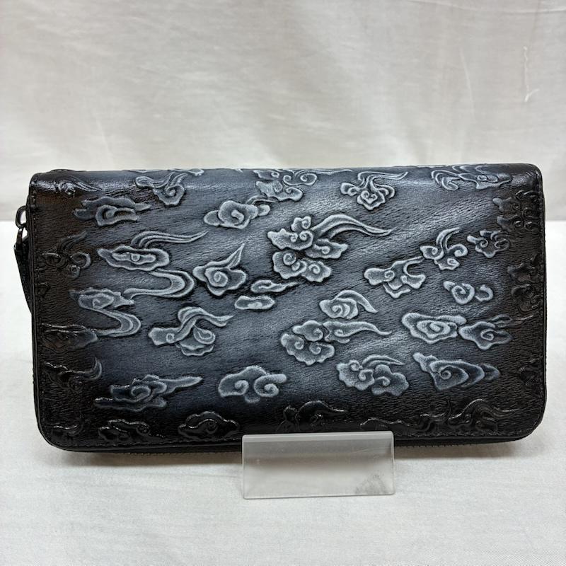 古着 USED 財布 長財布 フルベジタブル タンニング レザー ロング ウォレット ラウンドファスナー 龍 ドラゴン 長財布 - メンズ USED 古着 中古 50153824
