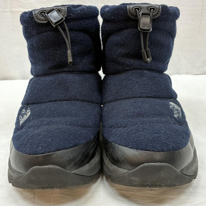 ザノースフェイス THE NORTH FACE ブーツ ショートブーツ NUPTSE BOOTIE WOOL V SHORT ヌプシ ブーティー ウール V ショート NF51979 26.0cm ロゴ、文字 X 刺繍 紺 / ネイビー / navy メンズ USED 古着 中古 50153841