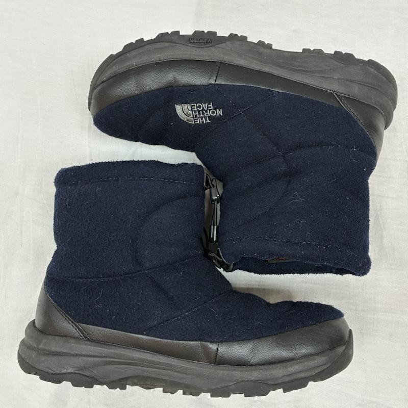 ザノースフェイス THE NORTH FACE ブーツ ショートブーツ NUPTSE BOOTIE WOOL V SHORT ヌプシ ブーティー ウール V ショート NF51979 26.0cm ロゴ、文字 X 刺繍 紺 / ネイビー / navy メンズ USED 古着 中古 50153841