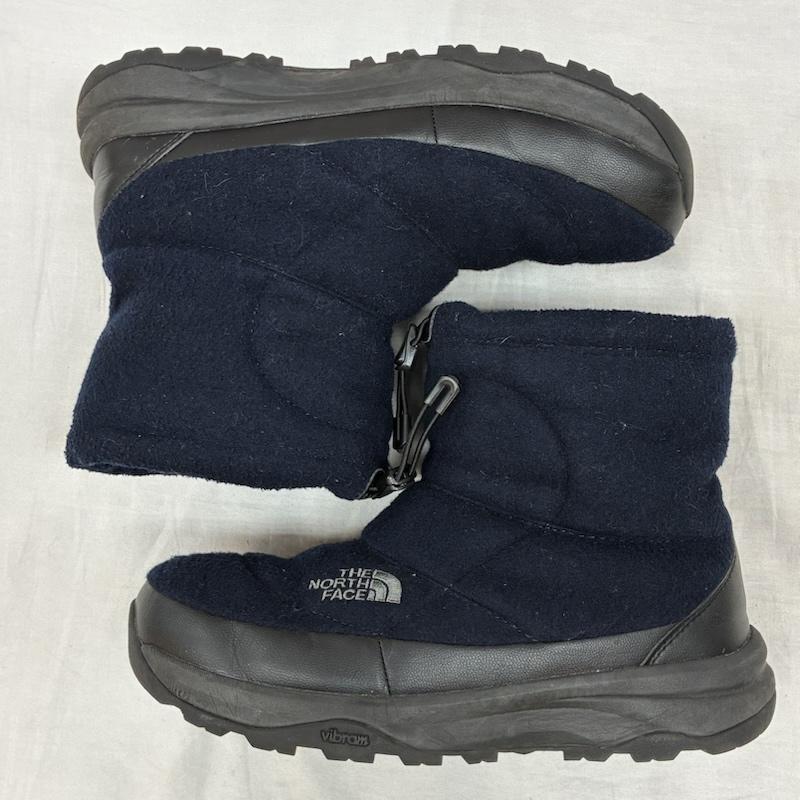 ザノースフェイス THE NORTH FACE ブーツ ショートブーツ NUPTSE BOOTIE WOOL V SHORT ヌプシ ブーティー ウール V ショート NF51979 26.0cm ロゴ、文字 X 刺繍 紺 / ネイビー / navy メンズ USED 古着 中古 50153841