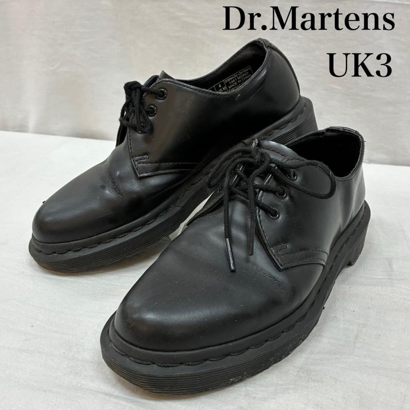 ドクターマーチン Dr.Martens 革靴 革靴 1461 MONO 3ホール スムース レザー レースアップ シューズ 革靴 UK：3 黒 / ブラック / black レディース USED 古着 中古 50153842