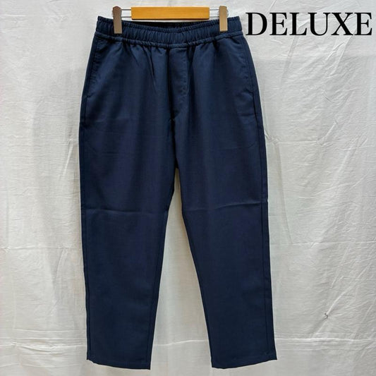 デラックス DELUXE ボトムス ボトムス 9.5/L EASY WIDE PANTS イージー ワイド パンツ 16SDS4003 テーパード タグ付き L ワンポイント X ロゴ、文字 紺 / ネイビー / navy メンズ USED 古着 中古 50153856