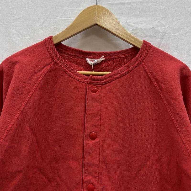 スタンダード カリフォルニア STANDARD CALIFORNIA カーディガン 長袖 コットン スウェット カーディガン クルーネック SD US COTTON SWEAT CARDIGAN S 赤 / レッド / red メンズ USED 古着 中古 50153866