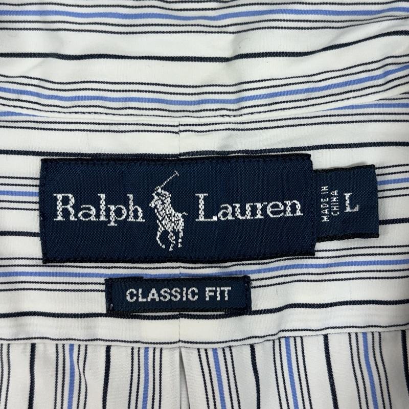 ラルフローレン RALPHLAUREN シャツ、ブラウス 長袖 インパクト21期 CLASSIC FIT ストライプ柄 長袖 ボタンダウン シャツ L ストライプ メンズ USED 古着 中古 50153872