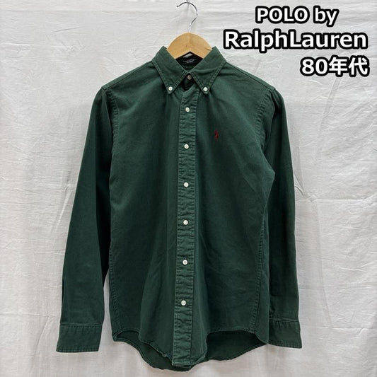 ポロバイラルフローレン Polo by RALPH LAUREN シャツ、ブラウス 長袖 80年代 ビンテージ 緑タグ 長袖 ボタンダウン シャツ 80s VINTAGE L 緑 / グリーン / green レディース USED 古着 中古 50153875