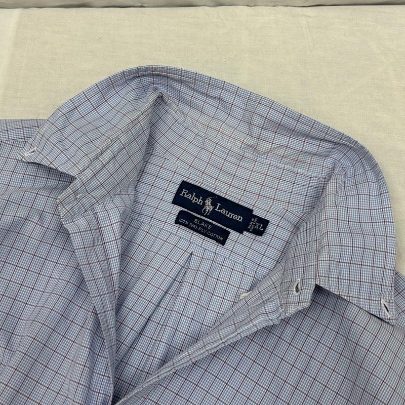 ラルフローレン RALPHLAUREN シャツ、ブラウス 長袖 90年代 ビンテージ BLAKE チェック柄 ビッグサイズ 長袖 ボタンダウン シャツ 90s VINTAGE XL チェック メンズ USED 古着 中古 50153878