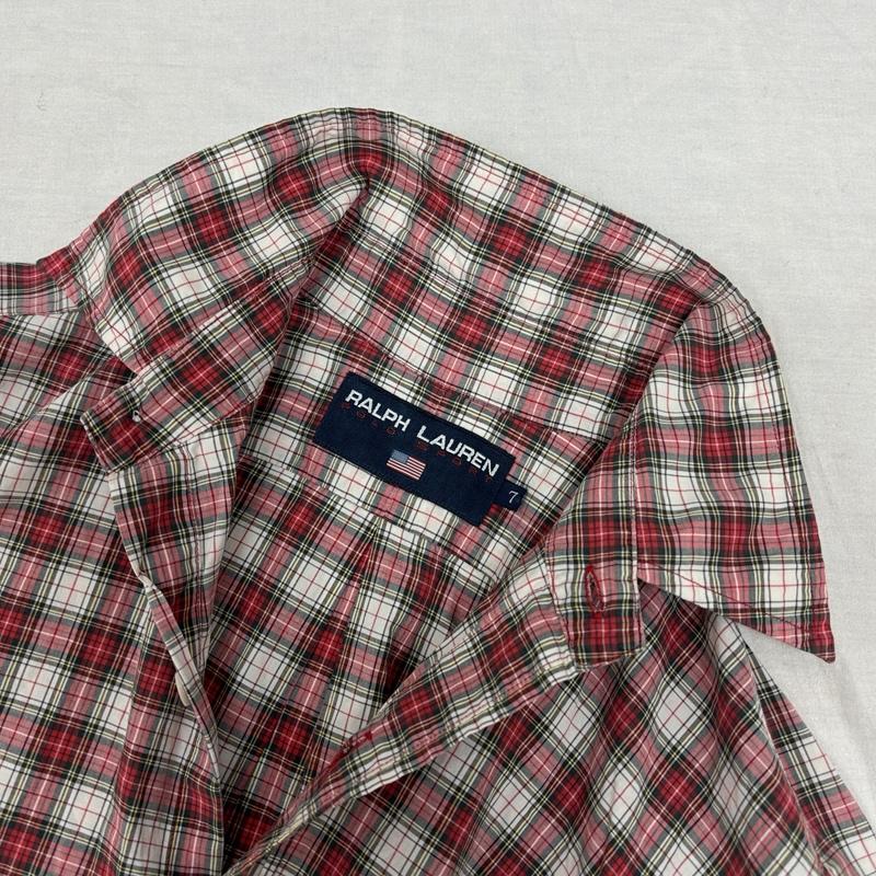 ラルフローレン RALPHLAUREN シャツ、ブラウス 長袖 90年代 ビンテージ POLO SPORT インパクト21期 チェック 長袖 シャツ 90s VINTAGE 7号 チェック レディース USED 古着 中古 50153879