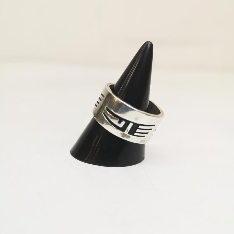 インディアンジュエリー Indian Jewelry アクセサリー 指輪 DR 刻印 オーバーレイ シルバー リング 16号 - 銀 / シルバー / silver color メンズ USED 古着 中古 50153905