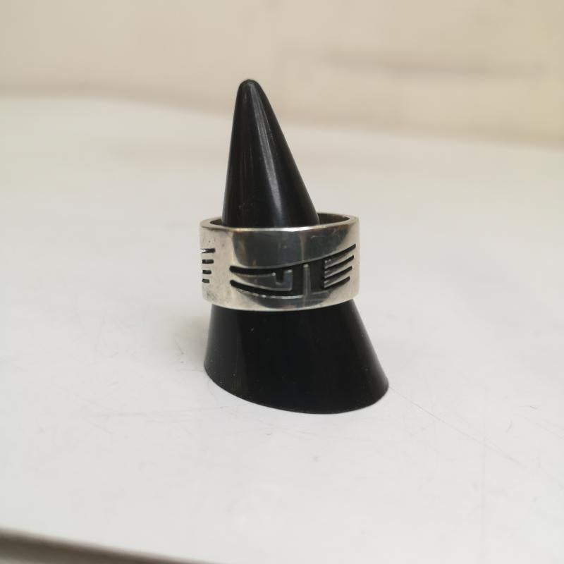 インディアンジュエリー Indian Jewelry アクセサリー 指輪 DR 刻印 オーバーレイ シルバー リング 16号 - 銀 / シルバー / silver color メンズ USED 古着 中古 50153905