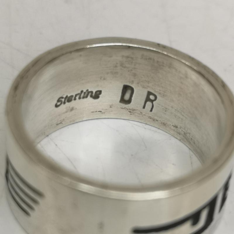 インディアンジュエリー Indian Jewelry アクセサリー 指輪 DR 刻印 オーバーレイ シルバー リング 16号 - 銀 / シルバー / silver color メンズ USED 古着 中古 50153905