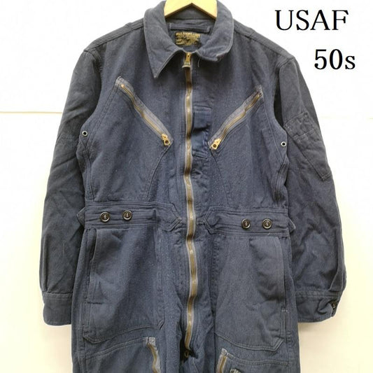 ヴィンテージ VINTAGE サロペット・オーバーオール サロペット、オーバーオール 50s USAF L-1A FLIGHT SUIT アメリカ空軍 ジャンプスーツ ツナギ オールインワン M 紺 / ネイビー / navy メンズ USED 古着 中古 50153913